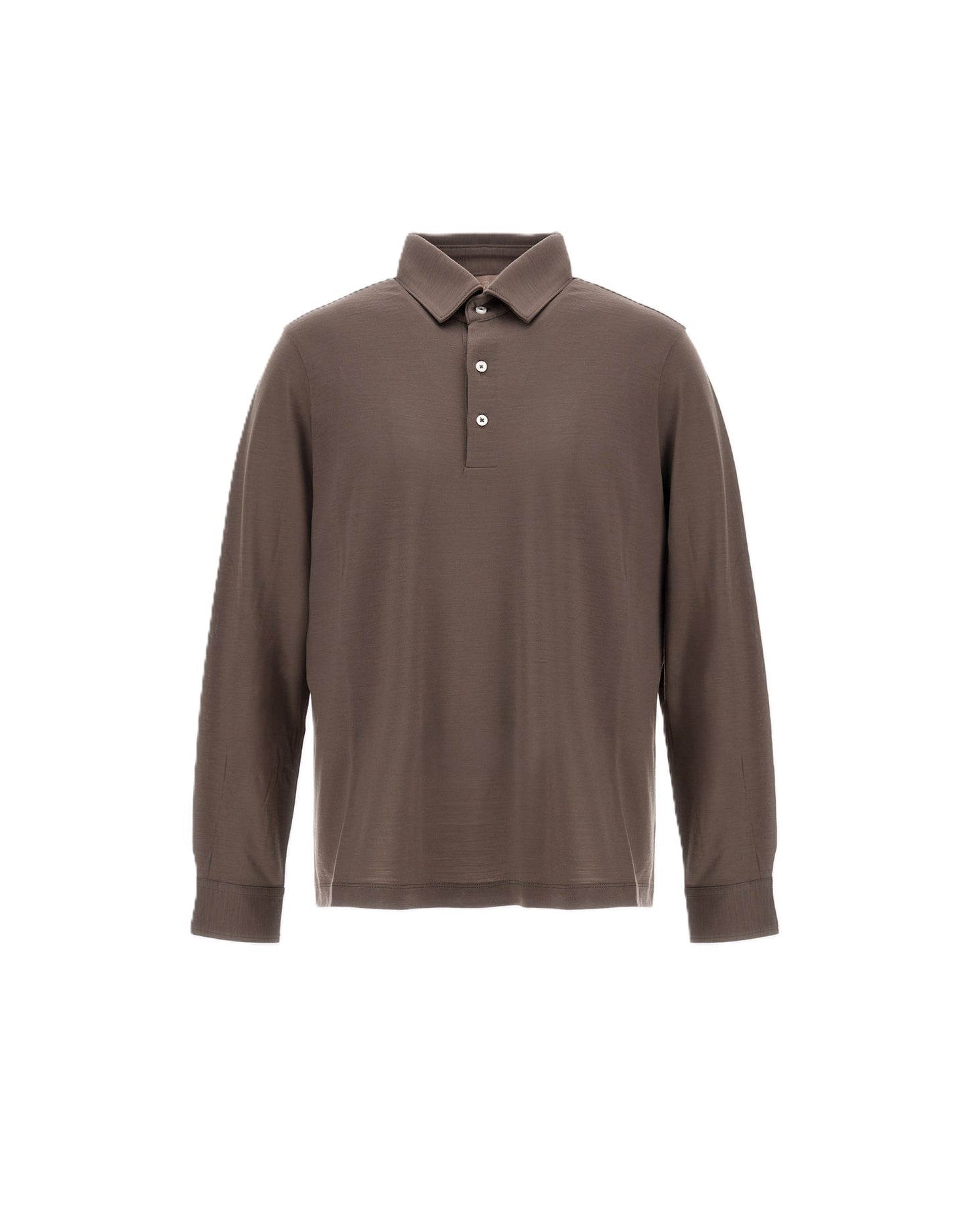 Polo m/l in jersey di lana