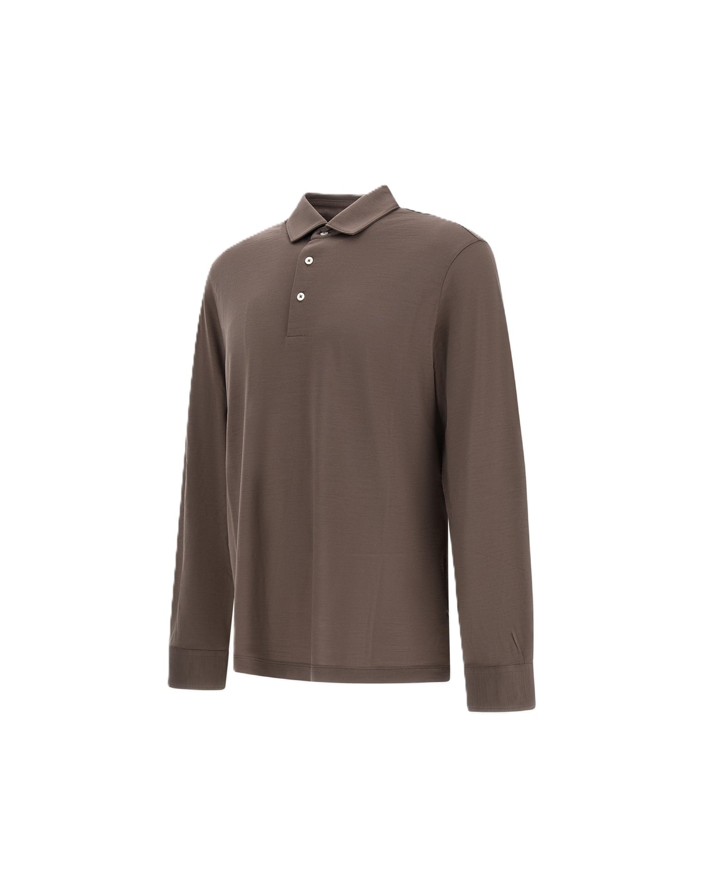 Polo m/l in jersey di lana