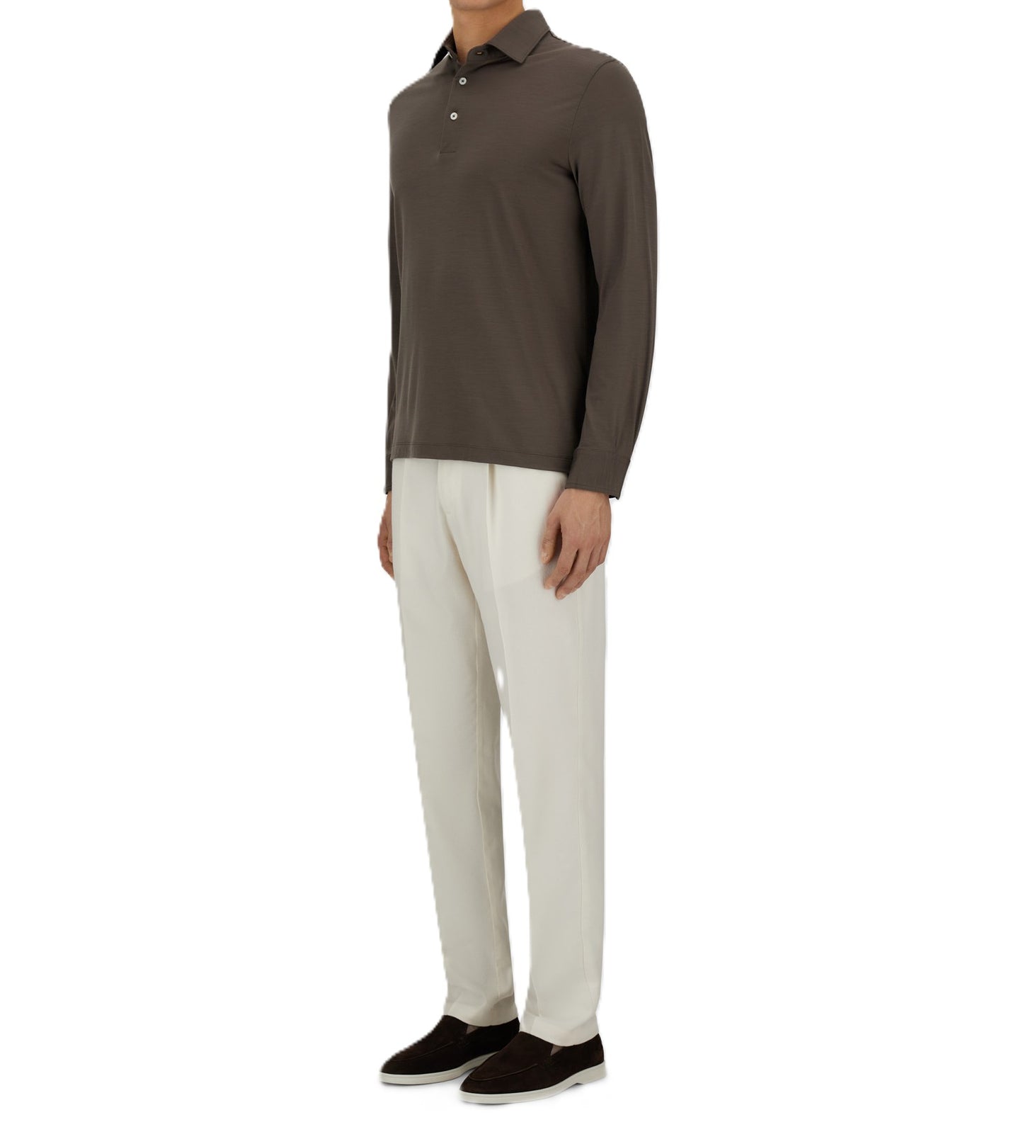 Polo m/l in jersey di lana