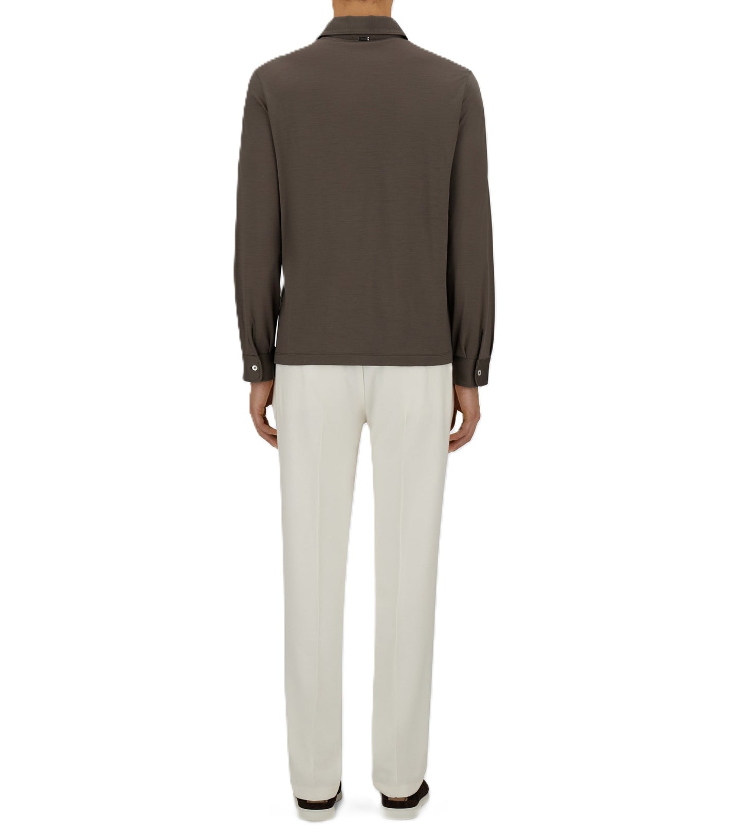 Polo m/l in jersey di lana