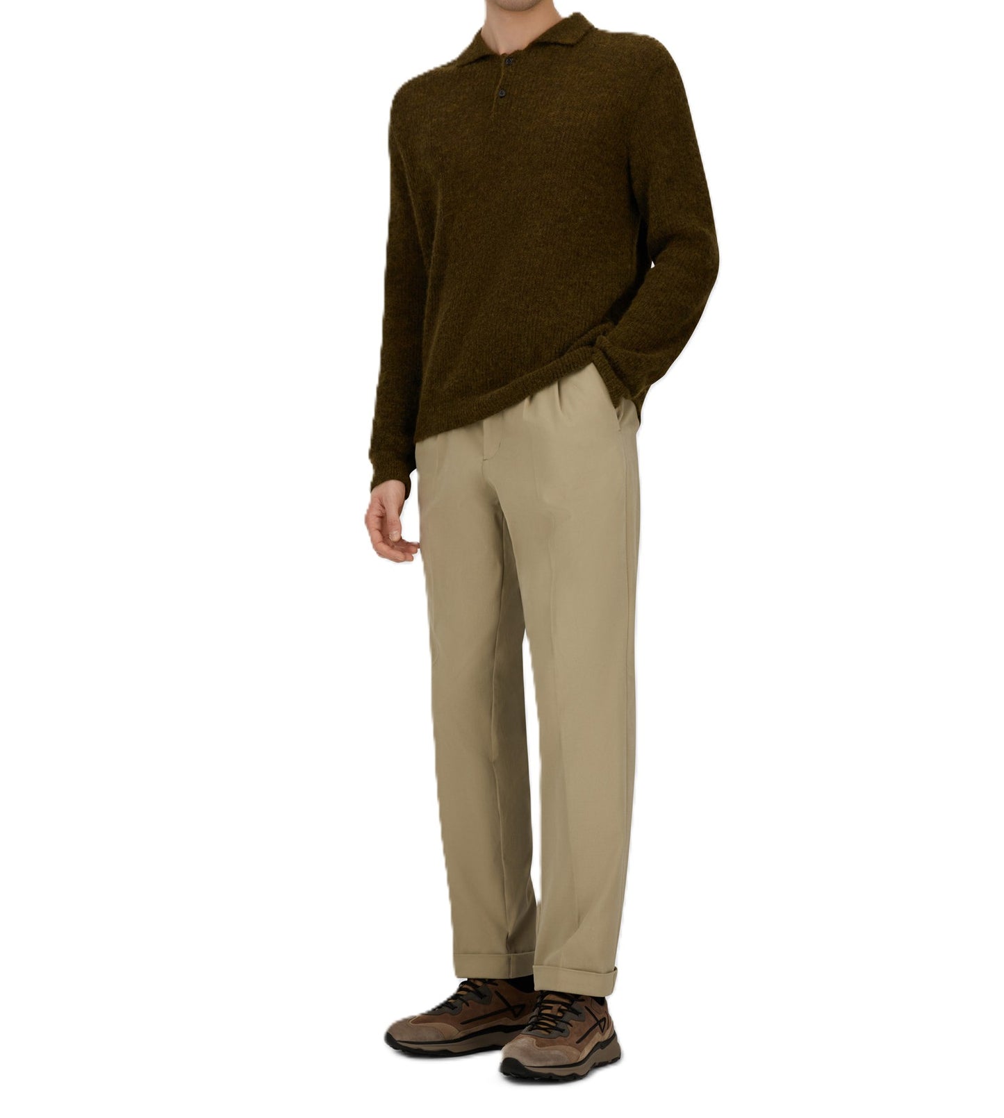 Pantaloni con risvolto regular fit