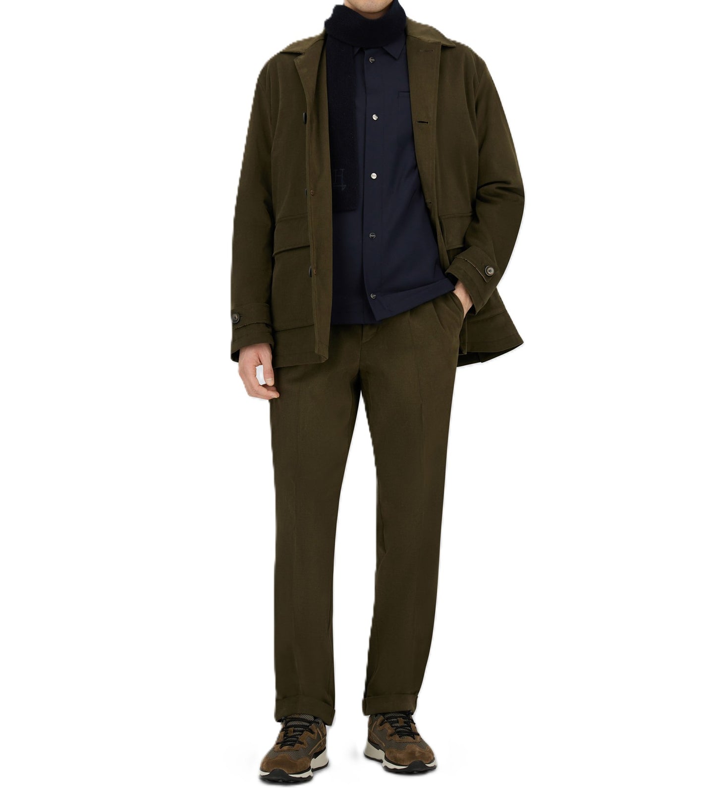 Pantaloni con risvolto regular fit