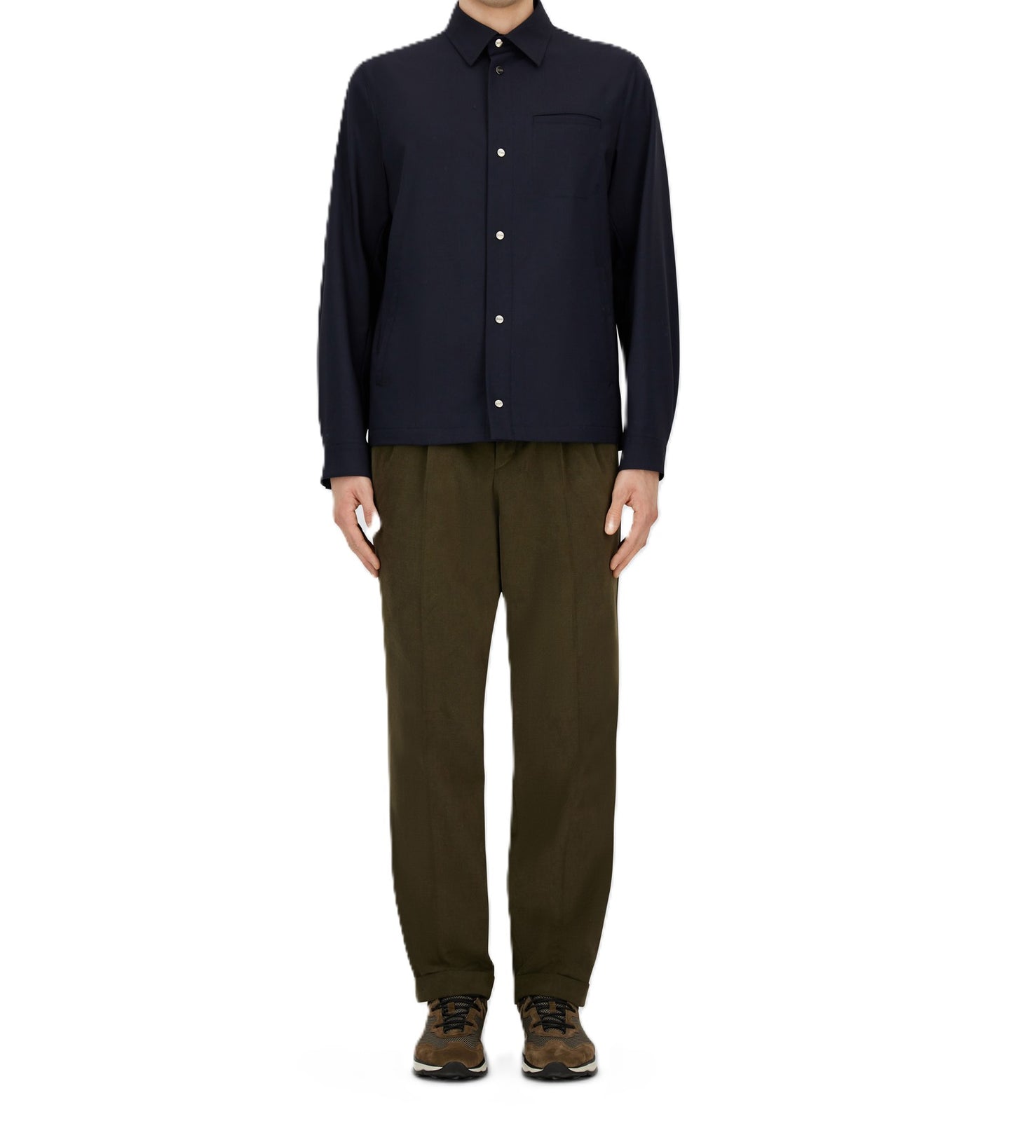 Pantaloni con risvolto regular fit