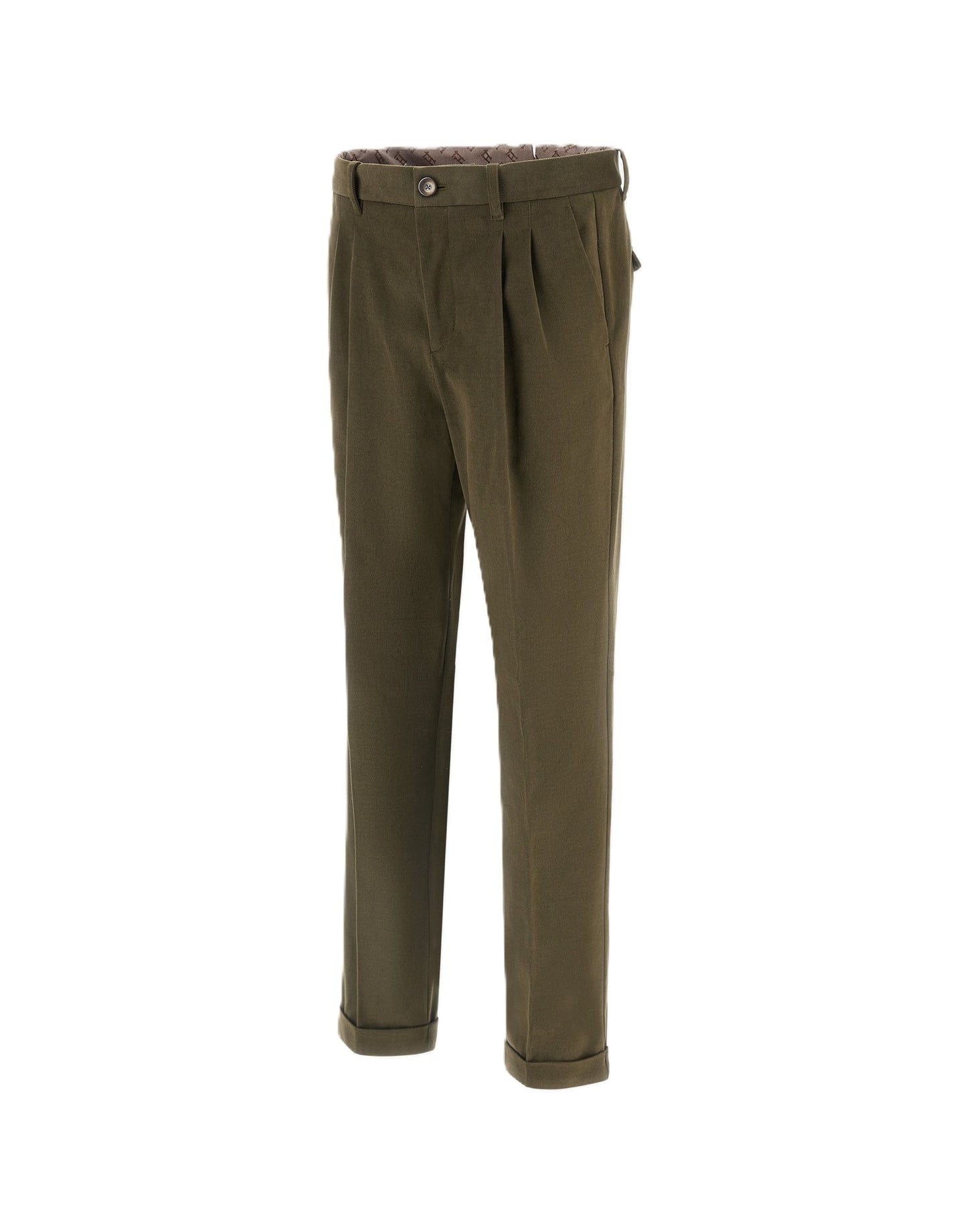 Pantaloni con risvolto regular fit