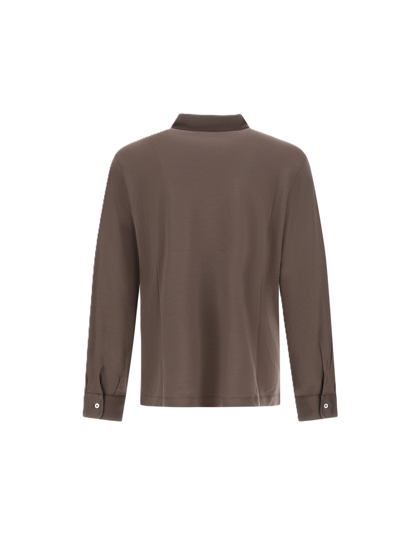 Polo m/l in jersey di lana