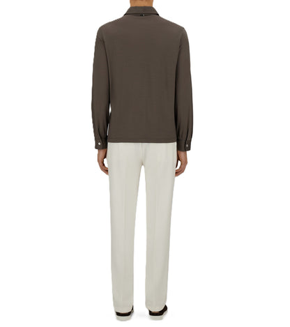 Polo m/l in jersey di lana