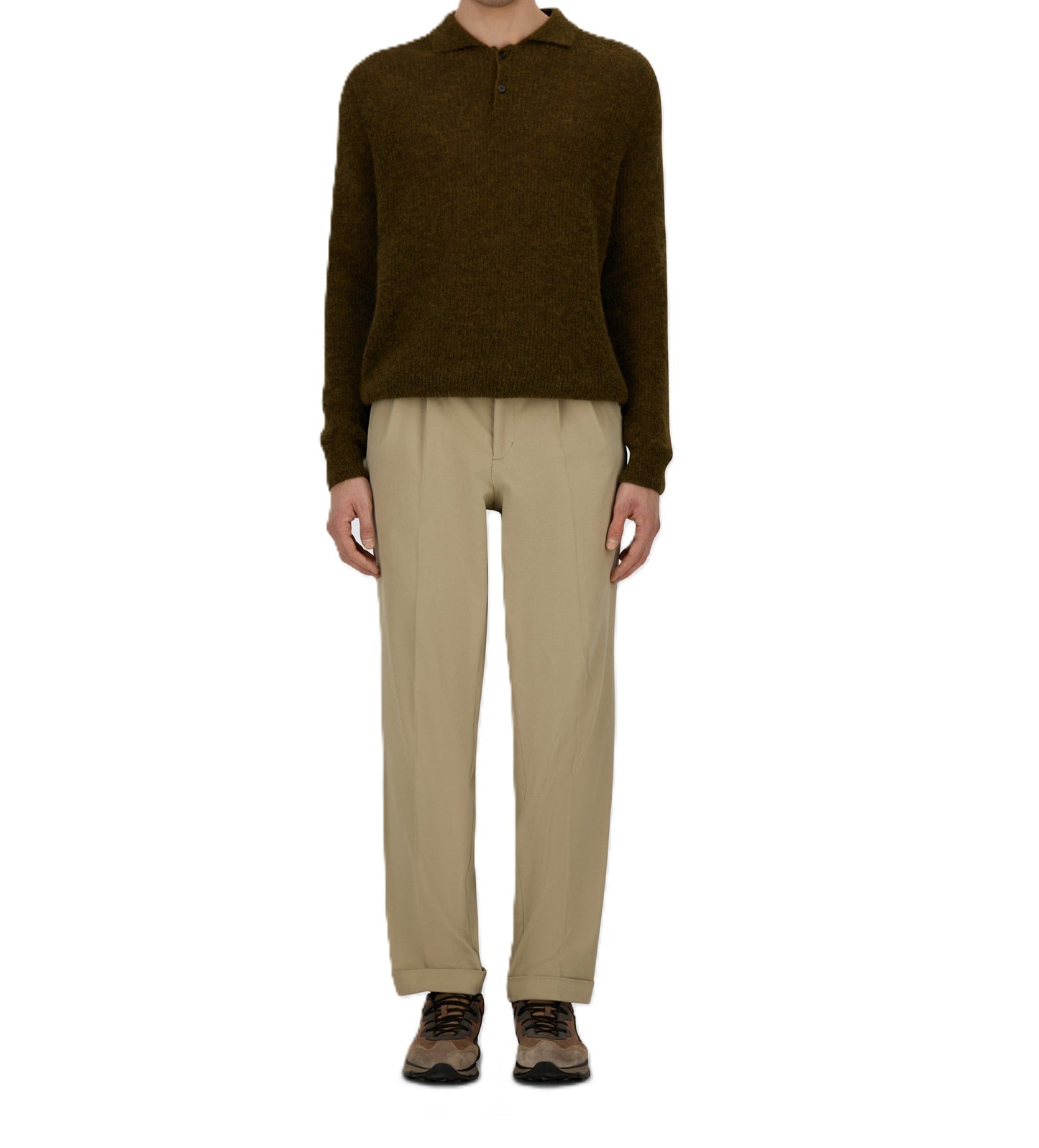 Pantaloni con risvolto regular fit